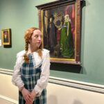 Rebecca Flint Instagram - in 1434 Jan Van Eyck’s hand carved a portrait that keeps us guessing at its mysteries, over 589 years later 💭 Did you know you can see this world-famous painting in London, for free? 📍 National Gallery, London #arnolfiniportrait #arnolfini #arnolfinimarriage #janvaneyck #nationalgallery #londonmuseum #arthistorynerds #historyofarts #classicalpainting #arttravel #museumaesthetic #artgallery #vintagelauraashley #lauraashleyvintage #lauraashleyuk #lauraashley #coquette #coquettefashion #faecore #romanticstyle #softgirlaesthetic #dreaminginpictures #asecondofwhimsey #parisiennegirl #historyofart #1400s #15thcenturyart #15thcenturyfashion #15thcenturypainting #15thcentury