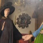 Rebecca Flint Instagram - in 1434 Jan Van Eyck’s hand carved a portrait that keeps us guessing at its mysteries, over 589 years later 💭 Did you know you can see this world-famous painting in London, for free? 📍 National Gallery, London #arnolfiniportrait #arnolfini #arnolfinimarriage #janvaneyck #nationalgallery #londonmuseum #arthistorynerds #historyofarts #classicalpainting #arttravel #museumaesthetic #artgallery #vintagelauraashley #lauraashleyvintage #lauraashleyuk #lauraashley #coquette #coquettefashion #faecore #romanticstyle #softgirlaesthetic #dreaminginpictures #asecondofwhimsey #parisiennegirl #historyofart #1400s #15thcenturyart #15thcenturyfashion #15thcenturypainting #15thcentury