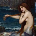 Rebecca Flint Instagram - contemplating mermaidhood at paradise beach 🧜‍♀️ ⁣ ⁣ 01: A Mermaid, John William Waterhouse, 1901 🎨⁣ ⁣ 02: Mermaids Frolicking in the Sea, Charles-Édouard Boutibonne, 1883 🌊⁣ ⁣ I explored the Greek Island coasts last week with my friends for a dreamy summer holiday 😊 I’m often nervous of boats but luckily I had a great time and no troubles. I’ve been working hard lately so it was a delight to relax in the salty sun!