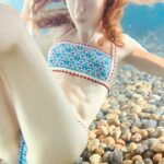 Rebecca Flint Instagram - contemplating mermaidhood at paradise beach 🧜‍♀️ ⁣ ⁣ 01: A Mermaid, John William Waterhouse, 1901 🎨⁣ ⁣ 02: Mermaids Frolicking in the Sea, Charles-Édouard Boutibonne, 1883 🌊⁣ ⁣ I explored the Greek Island coasts last week with my friends for a dreamy summer holiday 😊 I’m often nervous of boats but luckily I had a great time and no troubles. I’ve been working hard lately so it was a delight to relax in the salty sun!