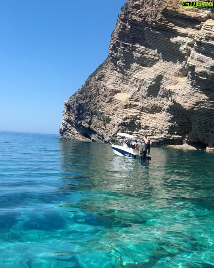 Rebecca Flint Instagram - contemplating mermaidhood at paradise beach 🧜‍♀️ ⁣ ⁣ 01: A Mermaid, John William Waterhouse, 1901 🎨⁣ ⁣ 02: Mermaids Frolicking in the Sea, Charles-Édouard Boutibonne, 1883 🌊⁣ ⁣ I explored the Greek Island coasts last week with my friends for a dreamy summer holiday 😊 I’m often nervous of boats but luckily I had a great time and no troubles. I’ve been working hard lately so it was a delight to relax in the salty sun!