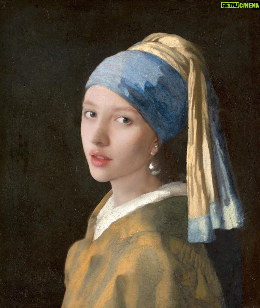 Rebecca Flint Instagram - RECREATING A MASTERPIECE 💫 using @photoshop Trying my hand at time travelling 🔎 I felt inspired to join this mysterious muse behind the frame over 358 years after she was first brought to life… JOHANNES VERMEER: GIRL WITH A PEARL EARRING also known as… A Tronie painted in the Turkish Fashion Portrait in an Antique Costume, uncommonly artistic Girl with a Turban Girl with a Pearl The Pearl ✨ Are you a fan of this painting? 🔎 Follow to see how I did it ✌️😊 #historyofart #classicalpainting #classicalart #arthistorian #arthistory #arthistorymemes #girlwithapearlearring #johannesvermeer #vermeer #girlwithpearlearring #pearls #mauritshuis #paintingtransformation #beforeandafter #photoshoppro #artdetails #artofdetails #classicalartdetails #artcloseup #closeuppainting #fineartdetail #17thcentury #1600s #1600sart #17thcenturyart