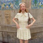 Rebecca Flint Instagram – this yellow drop waist vintage dress is an all time favourite – a lucky find vintage shopping from Tokyo this summer ☀️ if the weather is gorgeous I would wear it every day!