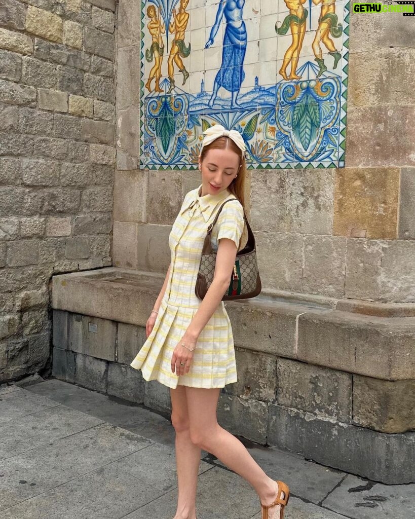 Rebecca Flint Instagram - this yellow drop waist vintage dress is an all time favourite - a lucky find vintage shopping from Tokyo this summer ☀ if the weather is gorgeous I would wear it every day!