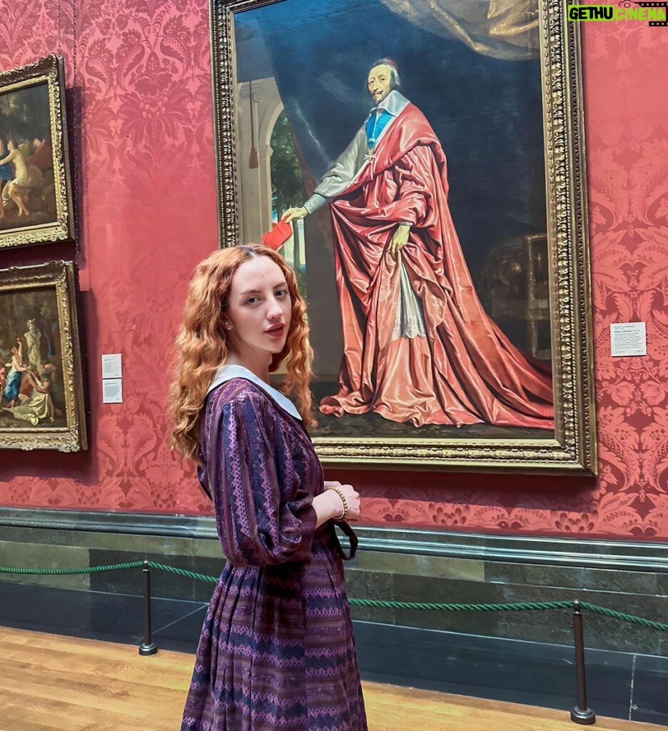 Rebecca Flint Instagram - I was desperately hunting down triple portraits across London, as there weren’t too many examples. There’s a famous triple portrait of Cardinal de Richelieu by Philippe de Champaigne - it’s part of the National Gallery’s collection, but when I turned up it was not on display 😶‍🌫️ I did however find this large painting - I suppose one big one is better than three little ones? 🤔 Painted around 1642 🎨 #vintageprairiedress #70sprairiedress #prairiedressobsessed #prairiedress #charityshopfashion #edwardianfashion #modernvintage #vintagelinens #70sdress #70svintagedress #70sdressmaking #70sfashioninspiration #70sfashion #1960sstyle #1970s #70sstyle #vintagefrench #antiqueboutique #romanticvintagedress #ofwhimsicalmoments #romanticstyle #17thcenturyart #arthistory #historyofart #charlesi #kingcharlesi #nationalgallery #nationalgallery #1600sart #philippedechampaigne #cardinalderichelieu