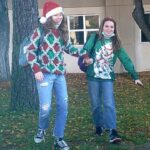 Rebecca Romijn Instagram - Ugly Sweater Day at School. Best shot I could get at drop off before they started yelling at me. Have a good Winter Break!