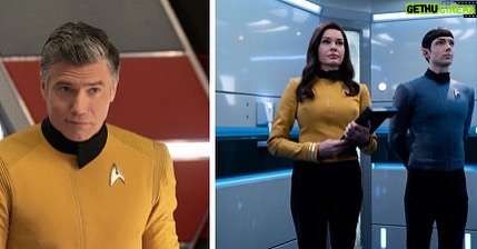 Rebecca Romijn Instagram - Could not be prouder of this crew. Spock’s first steps on THE Enterprise is up for one of them EMMY’S #FYC @startrekcbs #startrekshorttreks I have real love for @ansonmount & @ethangpeck #LLAP