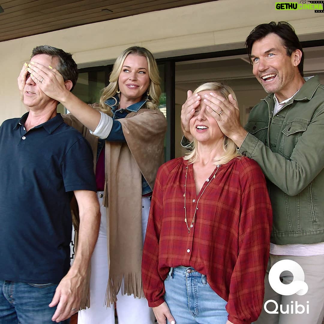 Rebecca Romijn Instagram - @quibi is up!!! Just in time. Enjoy #Flipped This rando dude and I try to do our best CHIP & JOANNA because WE LOVE THEM!!! Congrats @quibi and @film114