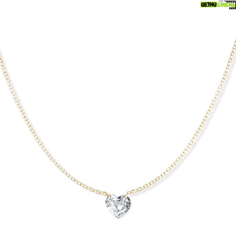 Rebecca Romijn Instagram - I am SO excited to announce a collaboration with one of my oldest and dearest friends since Berkeley high school @mayabrenner and my jewelry line @charliedollyjewelry! This limited-edition "Sweetheart" capsule features necklaces with a floating heart-shaped white, pink or blue sapphire on a delicate 14k gold chain. Just in time for Valentine's day! — Now Available on Mayabrenner.com Swipe to sneak a peek!