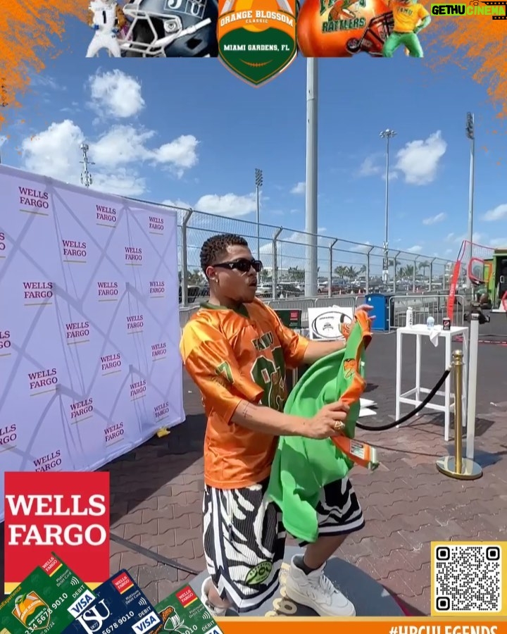Reed Shannon Instagram - the Orange Blossom Classic was absolutely dope🔥🗣shoutout to the squad @wellsfargo and @thebighomecoming for bringing us out and showing us a great time🐍🐍🏈LETS GO @famufb FOR BRINGING IN THE DUB‼️ • The Big Homecoming Tour 2 COMMENCES📍 Miami, Florida