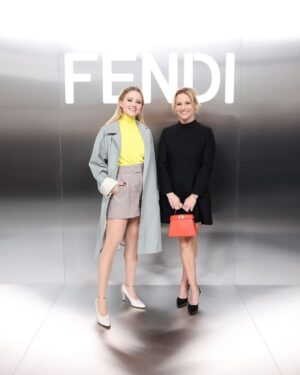Reese Witherspoon Instagram - Thank you @fendi for having us ❤️

Style: @petraflannery 
Hair: @jillianhalouska 
Makeup: @aureliepayenmakeup 
Outfit: @fendi @mrkimjones 
Jewelry: @tabayer 

Ava: 
Outfit: @fendi 
Jewelry: @tasaki_intl