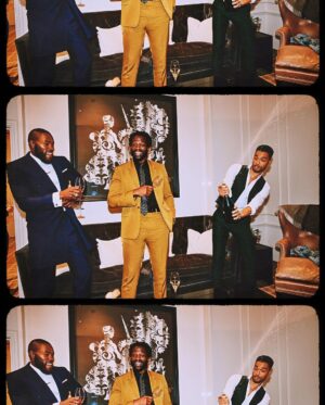 Regé-Jean Page Instagram - Family Fortunes ❤️

•

🔥📸 @adamfussell 
Styling: @holly_macnaghten @ozwald_boateng 
Grooming: @carlosferraz_ 
@britishgq #GQawards