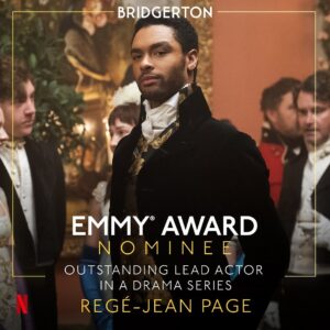 Regé-Jean Page Instagram - It’s a joy to be seen. 

12 @televisionacad Emmy nominations for the dazzling group of artists @bridgertonnetflix 

Another for dreamy lovers in full technicolour, cause they just don’t make ‘em like @sylvieslove anymore

And 1 happy, tired boy who gets to be a part of it all, 

Thank you

x