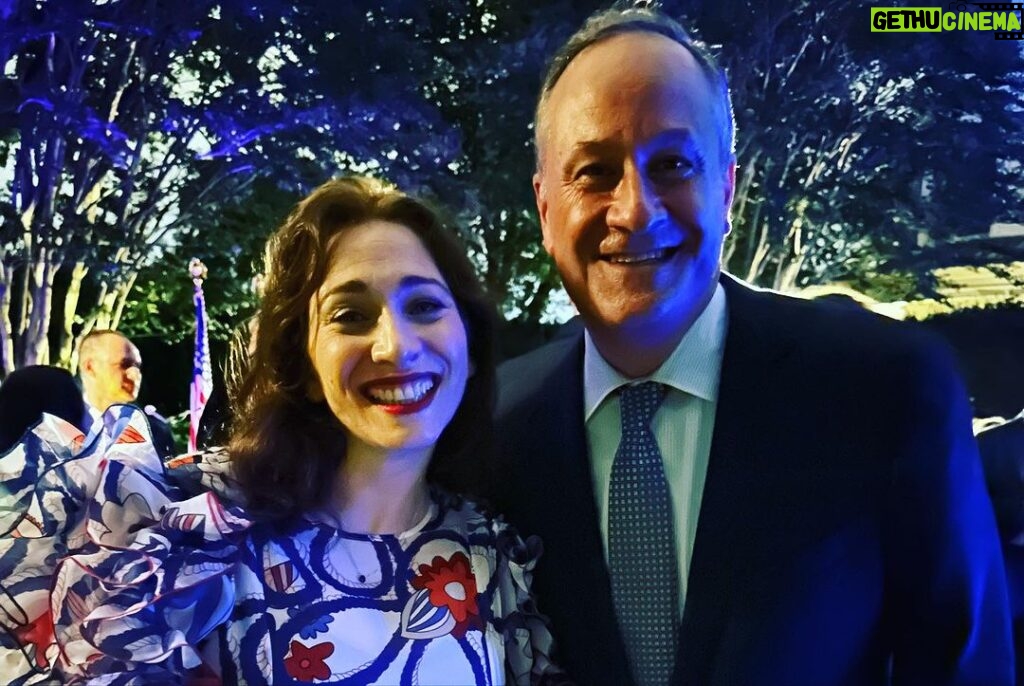 Regina Spektor Instagram - Hi friends! Sharing some photos and thoughts from the wonderful pre-Rosh Hashanah event at the @vp residence last week! It was so special to sing for everyone (🎥 added a small clip into stories :-) While traveling on the Acela from NYC- I was randomly seated across from a very kind orthodox Jewish man, who was studying the tanach (& who switched seats with me because I felt so 🤢 going backwards - I think the fact that I arrived to DC feeling good- was all him!) The three hours journey made me think about so many things in my life… the fact that I came from a land where Antisemitism was rampant, and where being Jewish was considered shameful by society. The fact that I was the first in many generations to get to practice Judaism openly, who got to learn Hebrew and visit Israel, learn ancient traditions and stories, learn that you could be safe and open about being a proud Jew… I got to bring my family to the White House all those years ago to celebrate Jewish Heritage with the Obamas, and now- was seated across from a man wearing a kippa on a speeding train while in my mind praciticing a Hebrew prayer… A prayer I would be singing in a few hours to gathered Jewish religious and political leaders at the Vice President’s house- which for the first time in history had mezuzahs on doors and where the Shofar will be heard, and where apples will be dipped in honey for Rosh Hashanah… The speeches were beautiful, inspiring and from the heart. The topics were quite serious. A commitment to fight Antisemitism which- even since my time growing up in NYC- I have watched rise meteorically. Things I didn’t think were possible- happen everyday because prejudice and hatered have a new foothold in American daily life. Jewish hate crimes are up in a terrifying way. It doesn’t have to continue in this trajectory. I really do think that we have great potential and enough resources to educate. There are more people who want to connect and bridge divides than those who want to fuel hate. As we approach Yom Kippur- the day of atonement, we can hope and work and try! Shanah Tova! 🍯🍏💛 👗: @celiabdesigner