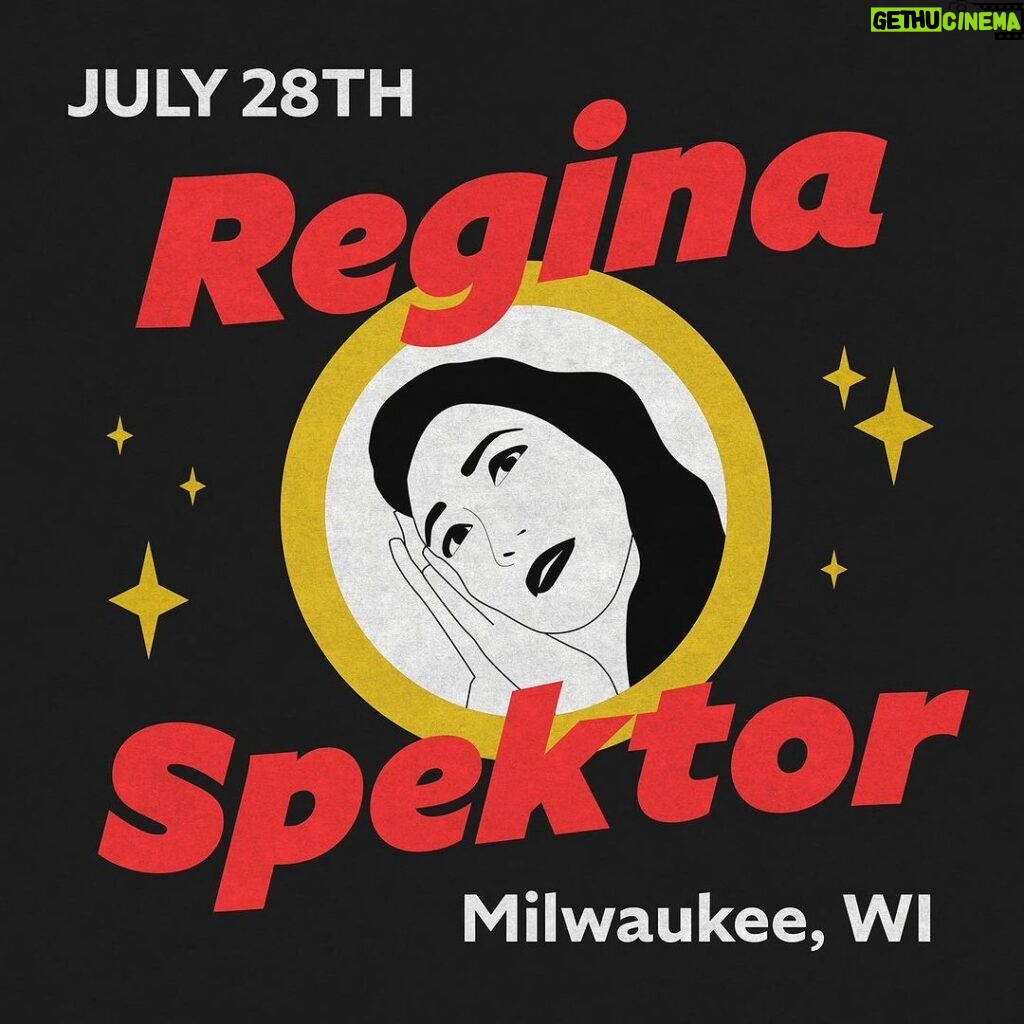 Regina Spektor Instagram - Milwaukee! I’m playing Riverside Theater TONIGHT! Tickets are going quick! Come sing and hang out with me and kick off the tour! Any special song requests?💕🎶 🎨 @chris.tucci