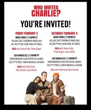 Reid Scott Instagram - Hope to see you this weekend at the Los Angeles screenings of my new film “Who Invited Charlie?”@whoinvitedcharlie_film