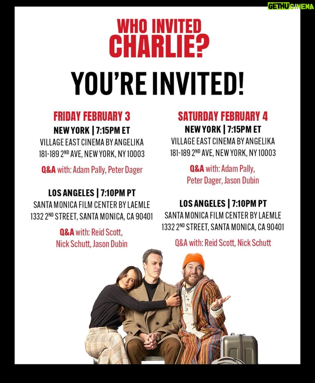 Reid Scott - 286 Likes - Hope to see you this weekend at the Los Angeles screenings of my new film “Who Invited Charlie?”@whoinvitedcharlie_film
