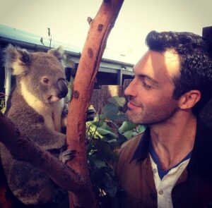 Reid Scott Instagram - #fbf to Taronga Zoo 2014. Me facing down the supremely vicious Barney the Koala...