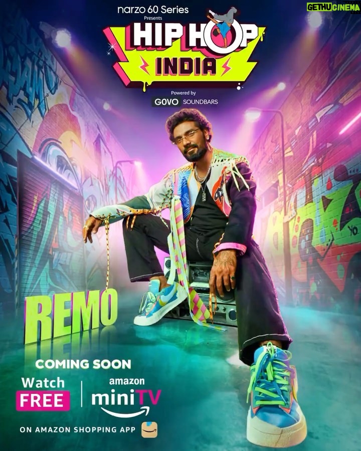 Remo D'Souza Instagram - When we say hip, you say…? 🤔 Aa raha hai India ka biggest, boldest aur wildest dance show! 🔥 #HipHopIndia coming soon only on Amazon miniTV for free! @realmenarzoin @govo.life @framesproductioncompany #HipHop #HipHopIndiaOnAmazonminiTV #WatchNow #WatchFree #GullySeGloryTak #MyminiReel #miniReelMegaFeel