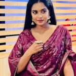 Renu Soundar Instagram - 💜 Mua @rajani_chamayam_bridal #happiness #functionoutfit #kerala #goodvibes