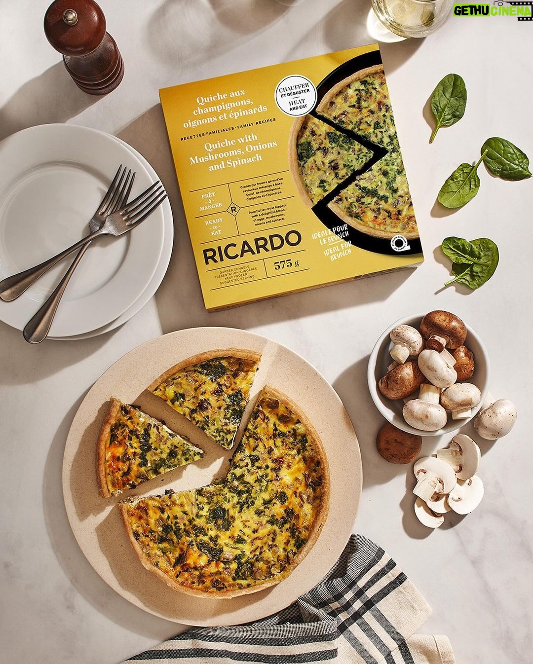 Ricardo Larrivée Instagram - Pour votre prochain brunch ou pour vos soupers de semaine pressés, nos quiches RICARDO sont la solution parfaite! Préparées avec des ingrédients de qualité, c’est difficile de s’en passer. Retrouvez-les en exclusivité chez IGA dans la section des viandes surgelées. 🥦🍄 Lien dans le profil (@ricardocuisine) pour les découvrir. _________ For your next brunch or busy weekday dinners, our RICARDO quiches are the perfect solution! Prepared with high-quality ingredients, it’s hard to resist them. Find them exclusively at IGA in the frozen meat section. 🥦🍄 Link in the profile (@ricardocuisine) to discover them.