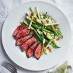 Ricardo Larrivée Instagram - On commence la semaine du bon pied avec des saveurs végétariennes, et on la termine avec une recette qui plaira assurément à toute la famille. En route pour une semaine gourmande ! 🌱🍽️ 🍽️: Saumon laqué au gingembre, bok choy et carottes / Salade de betteraves à la pomme et aux canneberges / Pâtes au poulet et au miso / Bœuf grillé et salade de haricots aux oignons caramélisés / Poutine au tofu à la plaque, sauce aux poivrons Lien dans le profil (@ricardocuisine) pour voir le menu. _______ We start the week on the right foot with vegetarian flavors, and we end it with a recipe that will undoubtedly please the whole family. Here’s to a delicious week ahead! 🌱🍽️ 🍽️: Ginger-Glazed Salmon with Bok Choy and Carrots / Beet, Apple and Cranberry Salad / Chicken and Miso Pasta / Grilled Beef with Green Bean Salad and Onion Dressing / Sheet-Pan Poutine with Tofu and Red Pepper Sauce Link in the profile (@ricardocuisine) to view the menu.
