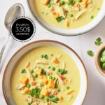Ricardo Larrivée Instagram - Avec la météo glaciale des prochains jours, on avait envie de vous réchauffer avec cette recette à petit prix! Remplie de gros morceaux de poulet, de cubes de patate douce, de petits pois et d’une portion de riz, c’est le confort assuré avec cette soupe-repas au poulet à l’indienne! 🥣❄️ Lien dans le profil (@ricardocuisine) pour la recette. __________ With the freezing weather in the upcoming days, we wanted to warm you up with this budget-friendly recipe! Packed with large chunks of chicken, sweet potato cubes, peas, and a serving of rice, this Hearty Indian-Style Chicken Soup. 🥣❄️ Link in the profile (@ricardocuisine) for the recipe.