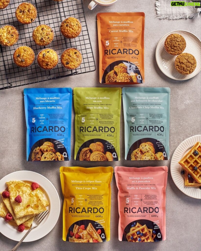 Ricardo Larrivée Instagram - Nos mélanges à déjeuner RICARDO sont le secret pour des matins sans stress. Il suffit de suivre les instructions et, en 5 minutes seulement, le tour est joué! Découvrez-les en exclusivité chez IGA dans la section de l’épicerie. 🥞🫐 Lien dans le profil (@ricardocuisine) pour les découvrir. ______ Our RICARDO Breakfast Mixes are the secret to stress-free mornings. Just follow the instructions, and in just 5 minutes, you’re good to go! Discover them exclusively at IGA in the grocery section. 🥞🫐 Link in profile (@ricardocuisine) to discover them.