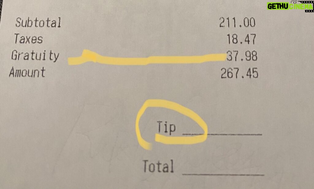 Rick Dees Instagram - New for the New Year… Have you seen this on your restaurant bill? A “gratuity” AND a “tip”? What do you think?