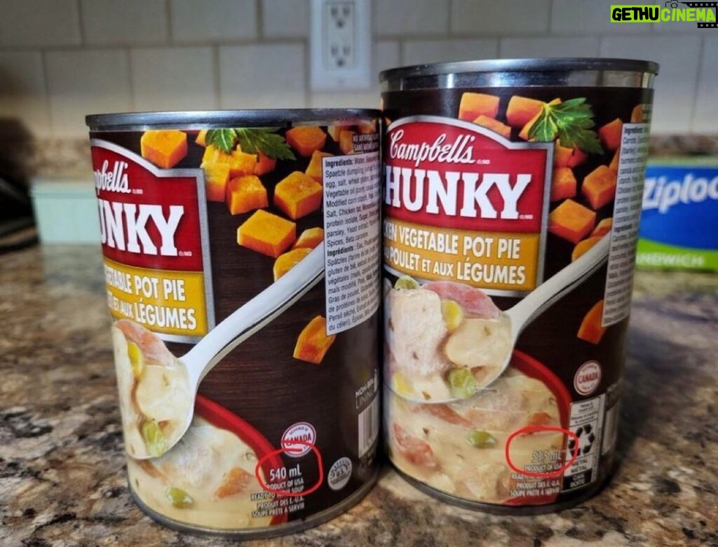 Rick Dees Instagram - Is this true? They made the can taller with less soup inside?
