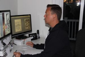 Rick Remender Instagram - Danni took a pic of me as I was working on the beginnings of BLACK SCIENCE and DEADLY CLASS back in Jan 2012
