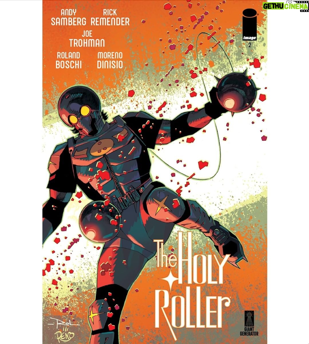 Rick Remender Instagram - The great @rol.comics and @morenodinisio deliver a homerun cover on THE HOLY ROLLER #2 and we are all having so much fun on this book.