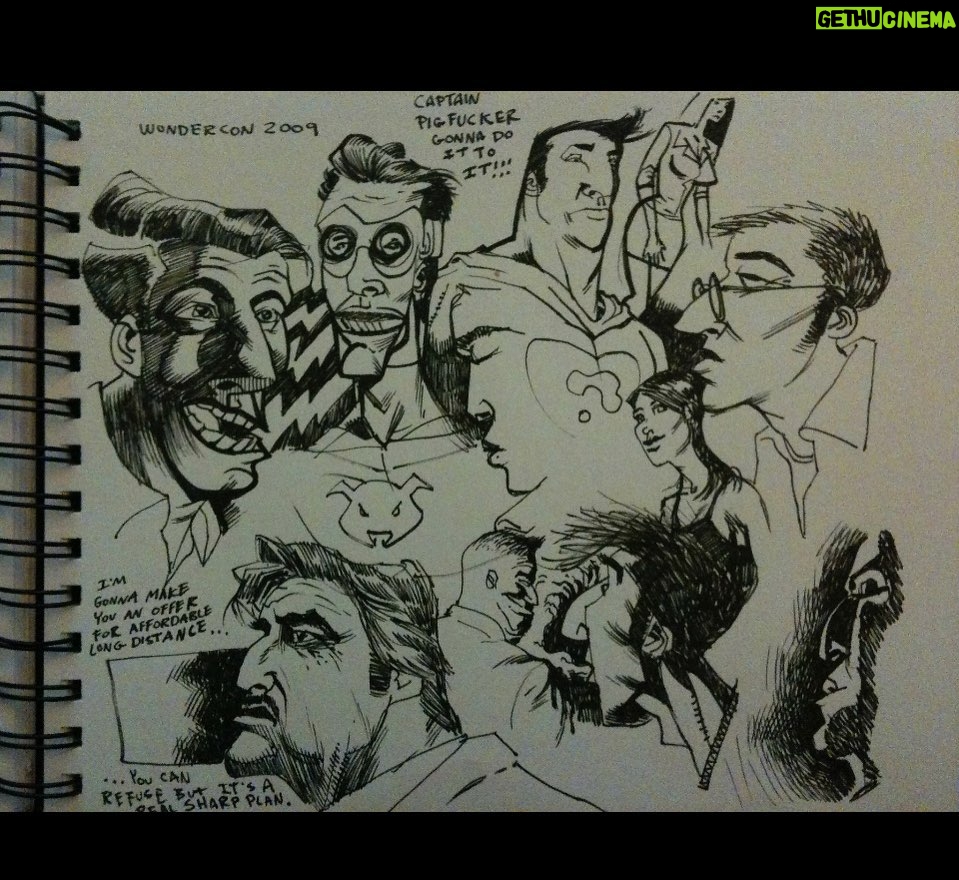 Rick Remender Instagram - Old doodle from my sketchbook circa 2009