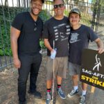 Rick Remender Instagram - A Deadly Class reunion at the Disney picketline today with two of my favorite humans on this Earth @luke.tennie @benjamin_wadsworth #deadlyclass #wgastrike #sagaftrastrong #wgastrong