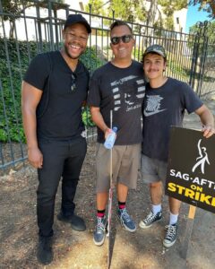 Rick Remender Instagram - A Deadly Class reunion at the Disney picketline today with two of my favorite humans on this Earth @luke.tennie @benjamin_wadsworth #deadlyclass #wgastrike #sagaftrastrong #wgastrong