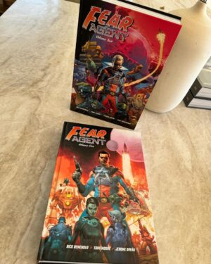 Rick Remender Instagram - FEAR AGENT 20 year anniversary oversized deluxe hardcovers with brand new covers by delicious @coloneltonymoore and tasty @jomeopena w savory colors by @fatheadwilson are real, they are here, and they make me so happy I could cry. In stores this December. Limited so pre order copies now with your favorite retail establishment. We still charge the same for these as we did 12 years ago. We do it because we love you. You heard me. There’s not a single thing about you that we don’t love. All of us. As a collective at @imagecomics @giantgenerator are watching you day and night and we are super into what you’ve been up to.

#fearagent