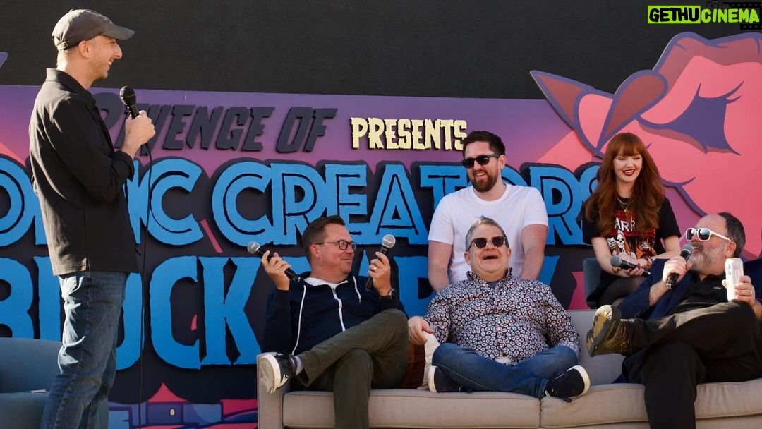 Rick Remender Instagram - Thank you @revengeof_comicsandpinball @pattonoswalt @blumjordan for a fun day signing comics and running my mouth. Pic by @declan_duggan_photography