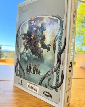Rick Remender Instagram - I joined forces with the mighty @jomeopena to spend many years making SEVEN TO ETERNITY for you and your cousins and your neighbors and this beautiful @dcbservice variant of the oversized HC is very sold out but we still have stock on the 3rd printing of the regular cover. @jamesharrenart pops in for a bridge chapter. @matthollingsworthcolor bleeds color love on the entire thing. It’s a goddamned masterpiece printed on the best paper available and if you don’t love it I’ll buy it back from you and beat myself with it. Will film for proof.