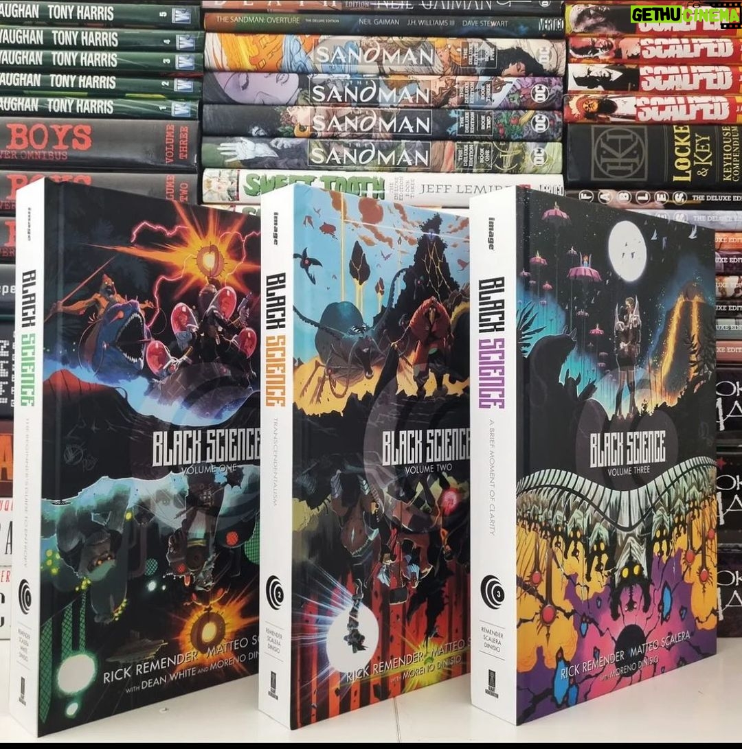 Rick Remender Instagram - The great @mikeyscollections got his hands on the BLACK SCIENCE 10 year anniversary oversized hardcovers and he’s now finally fulfilled.