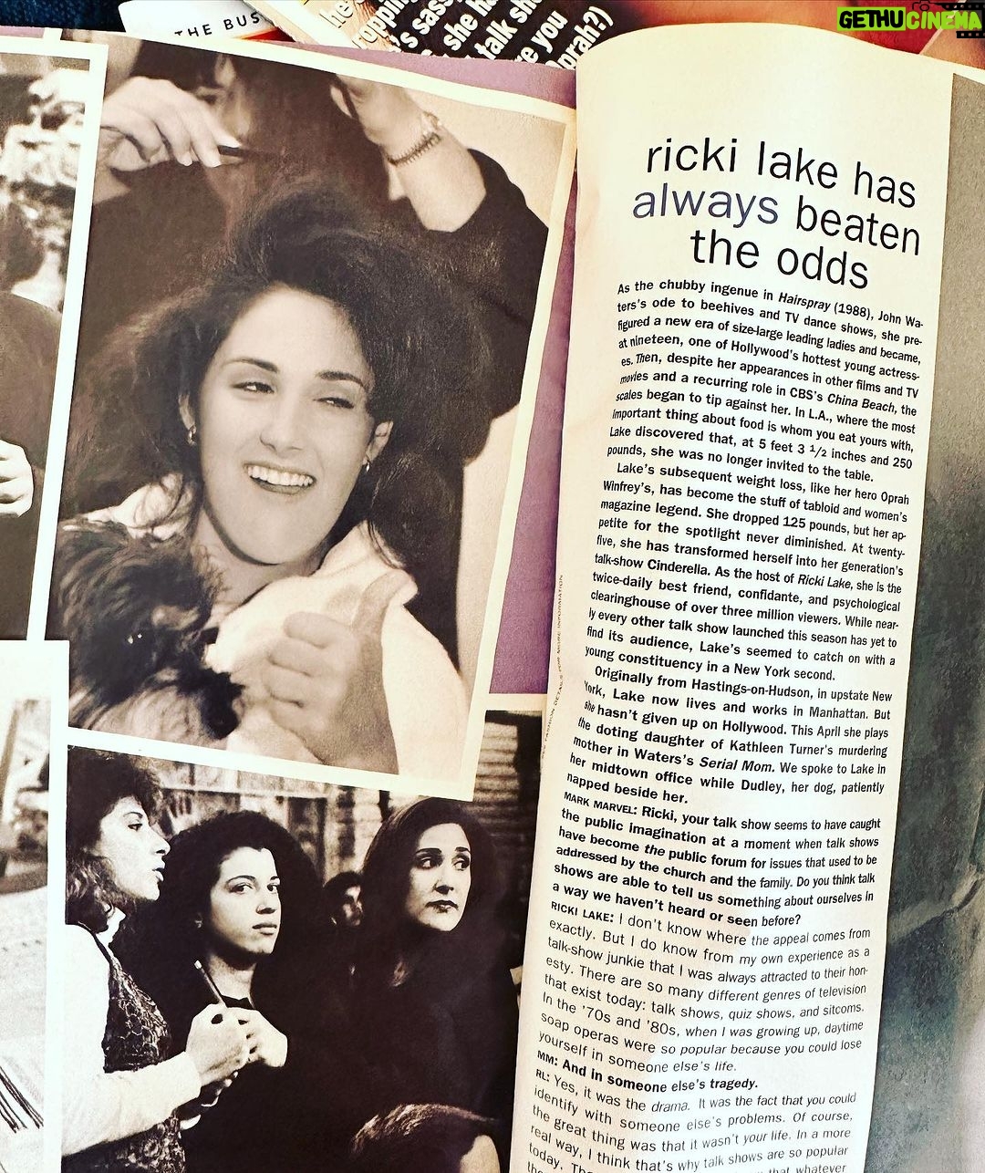Ricki Lake Instagram - Feeling crazy nostalgic today. You guys, today is the 30th anniversary of the launch 🚀 of The Ricki Lake Show. 🤯🤯🤯 I was 24 on 9/13/93 when we first aired. Turning 55 In just a few days. Sigh…… Who out there is tripping balls right now over this? Yes, kids, we are old! I for one, am full of gratitude for this incredible life-changing opportunity that changed every aspect of my life so long ago. We all grew up together. I evolved and so much of who I am today was molded from my 11 years of hosting this iconic show. Thanks to all the viewers and fans who have rooted for me through all of my successes, challenges, losses, and traumas. Thankful all for my loyal incredible staff and crew, many of whom I still keep in touch with today. Life is so good. I’m super proud and my heart is full. 💗💗💗 #therickilakeshow #rickilake #90s #talkshow 📸 @bruce_weber
