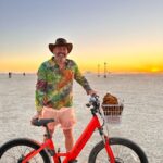 Ricki Lake Instagram - Turns out, my man’s a burner! I didn’t know he would be, but I had a feeling. This 🔥, my 4th was the best one ever. It’s safe to say, we were the most well-rested folks on the Playa. We paced ourselves, got tons of RV time, especially during the storm. Hands down, one of the best weeks of our lives. #thankslarryharvey #burningman2023 #kostumekult ♥️