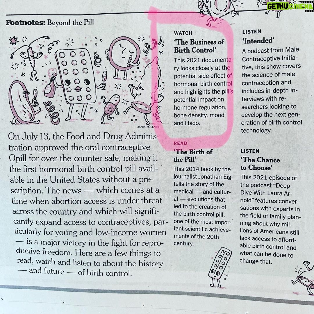 Ricki Lake Instagram - So this happened todayβ¦ @businessofbirthcontrol plugged in @nytimes ππππ New York, New York