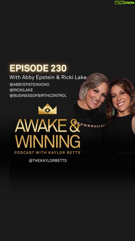 Ricki Lake Instagram - Has it ever been about your health?🤯 If you’ve been on birth control at some point in your life then you do NOT want to miss this episode! 🎧The Business (& Bullshit) of BIRTH CONTROL w/ Ricki Lake & Abby Epstein | EP230 🎙Listen to the full episode now on Apple, Spotify, Amazon or Google (LINK IN BIO).