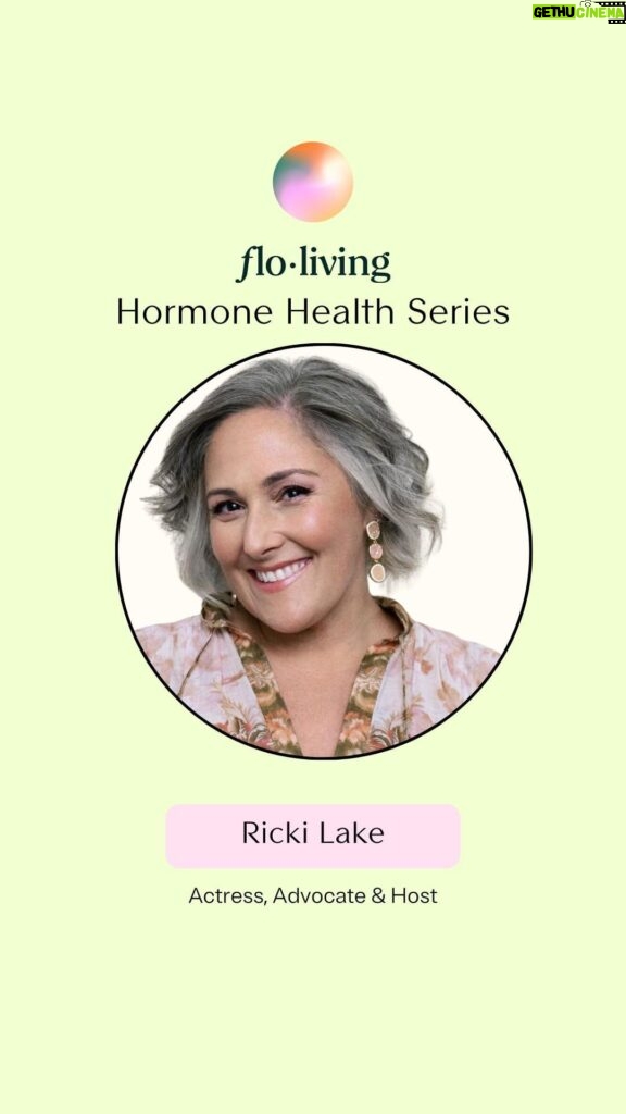 Ricki Lake Instagram - Episode 18 of @floliving’s hormone health series - We’re All Hormonal - is here! This conversation features Actress, Advocate and Host, @rickilake. Ricki shares about this current season of her life as a 54 year old with a regular cycle and not a single hot flash, and how she embraces the beauty of still having an active sex drive and cycle! She also candidly shares about her journey with hormonal birth control, and how it led to significant hair loss for over two decades  - a symptom she was never educated about. She reveals how she overcame this and other symptoms, and found empowerment and personal freedom. If you haven’t already, download the new MyFLO® app for yourself to access daily support through every phase of your cycle, from your first period to your last.