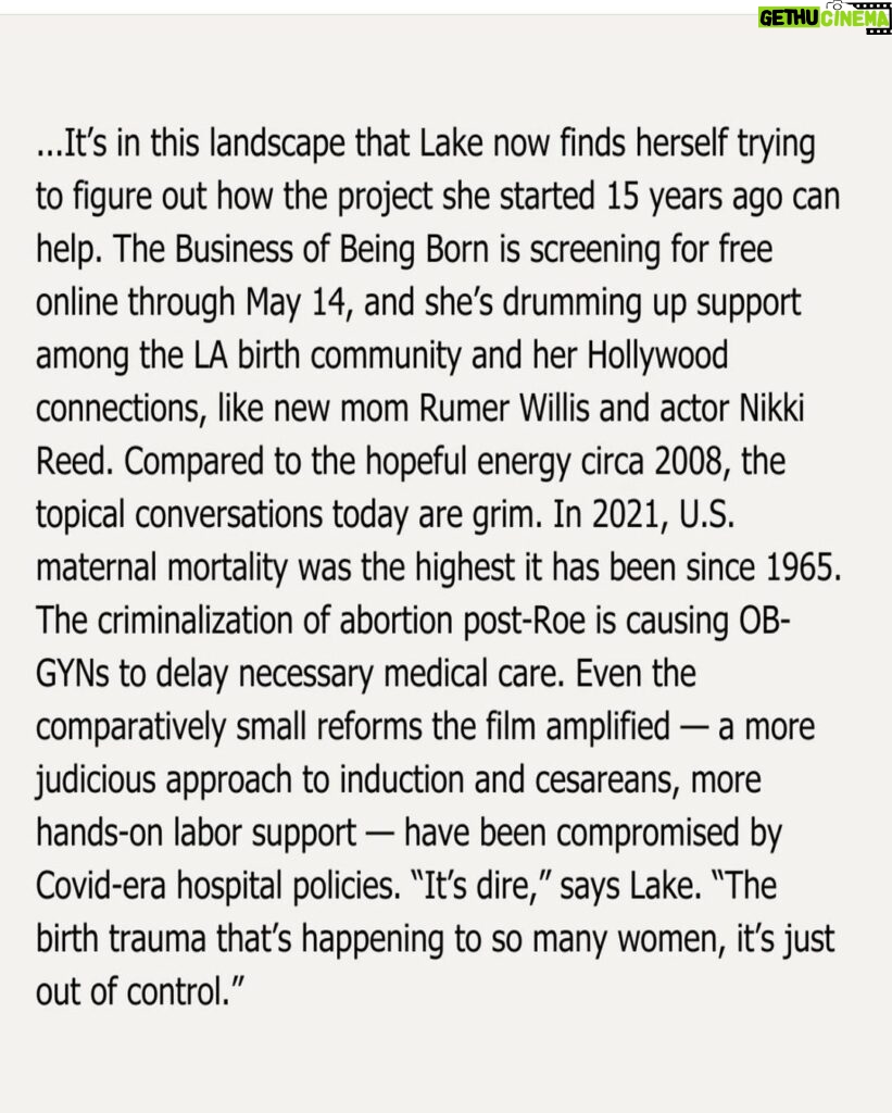 Ricki Lake Instagram - This beautiful piece means the absolute world to me. Thank you @romper and @jenniferblockauthor for telling my story so eloquently. I am humbled and honored that what was my passion project of 15 years ago is being recognized and acknowledged in 2023. So much more to do and @abbyepsteinxoxo are so ready to continue this invaluable work. #theunfinishedbusinessofbeingborn coming soon! https://www.romper.com/entertainment/ricki-lake-business-of-being-born-interview Thank you to the incredible team behind the scenes: @beaugrealy 📸 @tiffanyreid @debraferullomakeup @robertsteinkenhair @specialprojectsmedia @heartattackack @karen.hibbert @luna_ent Home Sweet Home