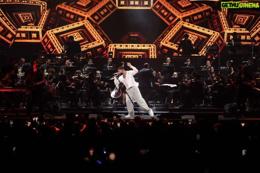 Ricky Martin Instagram - Primera noche en Santiago! Mañana vamos por más. Gracias por tu fuerza. Siento tanto cada vez que estoy frente a ustedes. #sinfónico #Chile . 📷: @leandrovco Santiago, Chile