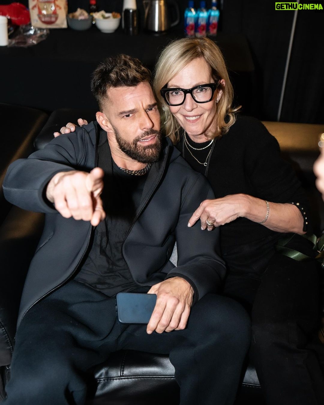 Ricky Martin Instagram - A cozy after concert party with this fabulous group of ladies that I’m honored to work with on the upcoming @appletv series PALM ROYALE, premiering soon #trilogytour