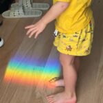 Ricky Martin Instagram - My son found a natural rainbow in our closet. Yes, there are lights and rainbows in our closets now. No more darkness only #PRIDE happy #pridemonth everyone. #BabyRenn