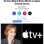 Ricky Martin Instagram - Emmy, Grammy, and Tony winner Carol Burnett has joined the cast of Mrs. American Pie, the Apple comedy series starring Kristen Wiig, Ricky Martin, Josh Lucas, Allison Janney, Leslie Bibb, Laura Dern among others. The legendary Burnett will star as ‘Norma,’ the grande dame of Palm Beach high society, a keeper of secrets with more than a few of her own. Los Angeles, California