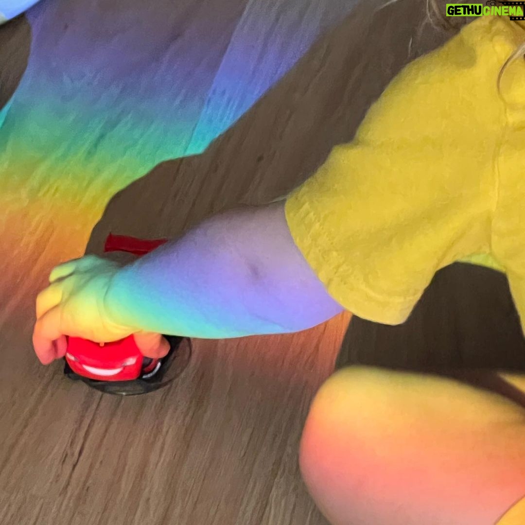 Ricky Martin Instagram - My son found a natural rainbow in our closet. Yes, there are lights and rainbows in our closets now. No more darkness only #PRIDE happy #pridemonth everyone. #BabyRenn